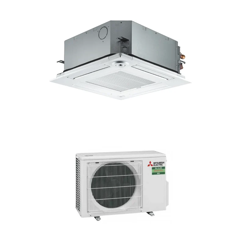 Condizionatore Climatizzatore Mitsubishi Electric Cassetta A 4 Vie R-32 60X60 12000 BTU SLZ-M35FA2 Wi-Fi Optional - Comando e Griglia Inclusi