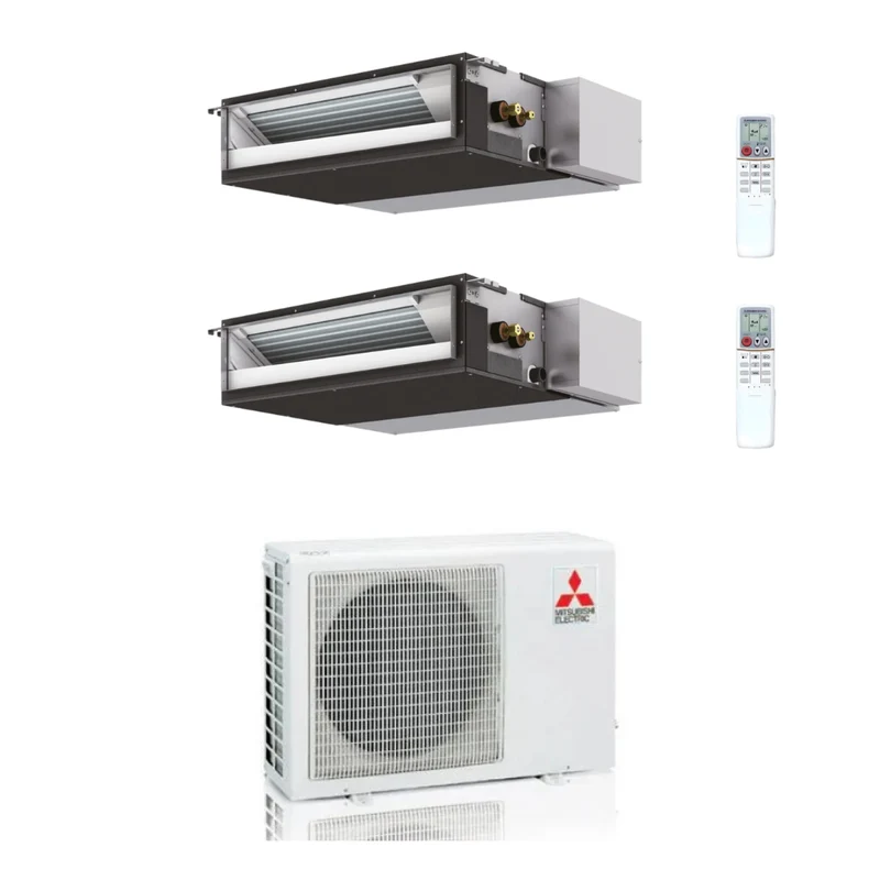 Condizionatore Climatizzatore Mitsubishi Electric Dual Split Canalizzabile R-32 12000+18000 BTU Con MXZ-3F68VF4 Wi-Fi Optional - Comando Incluso