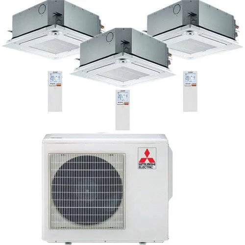 Condizionatore Climatizzatore Mitsubishi Electric Trial Split Cassetta R-32 9000+9000+12000 BTU Con MXZ-3F68VF4 Wi-Fi Optional