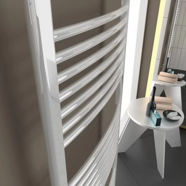 CORDIVARI SCALDASALVIETTE LISA 22 CURVO VERNICIATO BIANCO R01-RAL 9010 VARIE MISURE DISPONIBILI