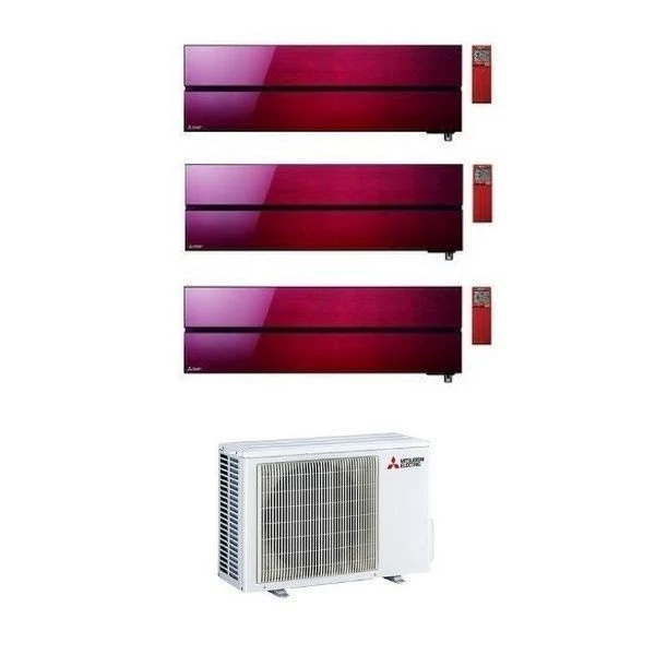 Condizionatore Climatizzatore Mitsubishi Electric Trial Split Kirigamine Style Ruby Red R-32 9+12+12 BTU Con MXZ-3F68VF4 Wi-Fi Integrato