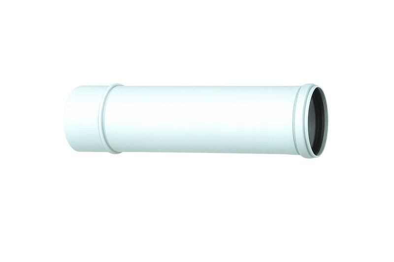 Tubo monoparete in acciaio inox verniciato bianco per caldaie M/F (varie misure)