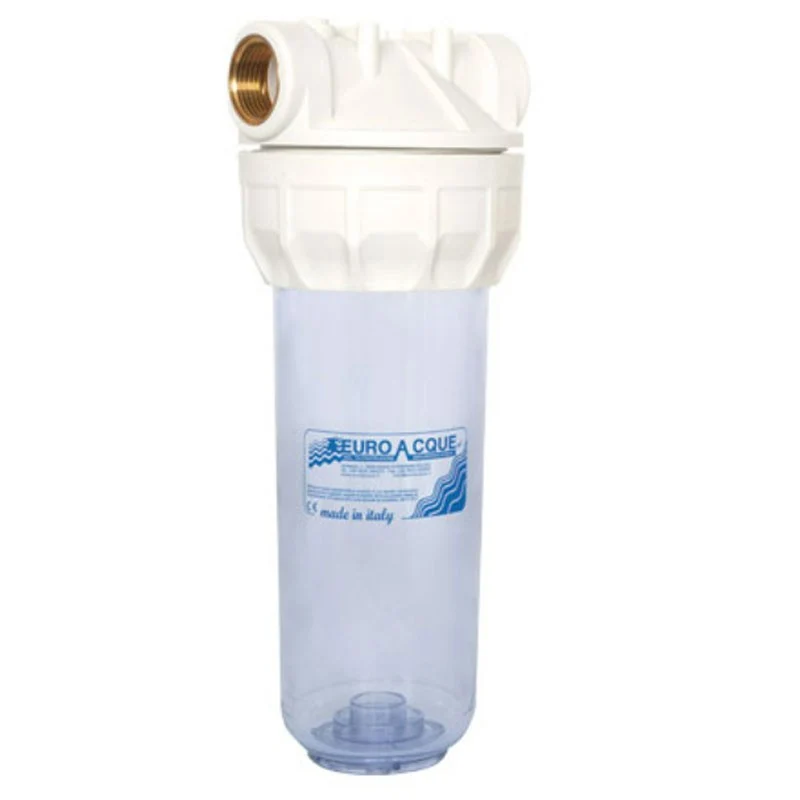 Euroacque Contenitore Vuoto in Plastica con Attacco 3/4″ Per Cartucce 10″ Staffabile - Cod. CFP00721