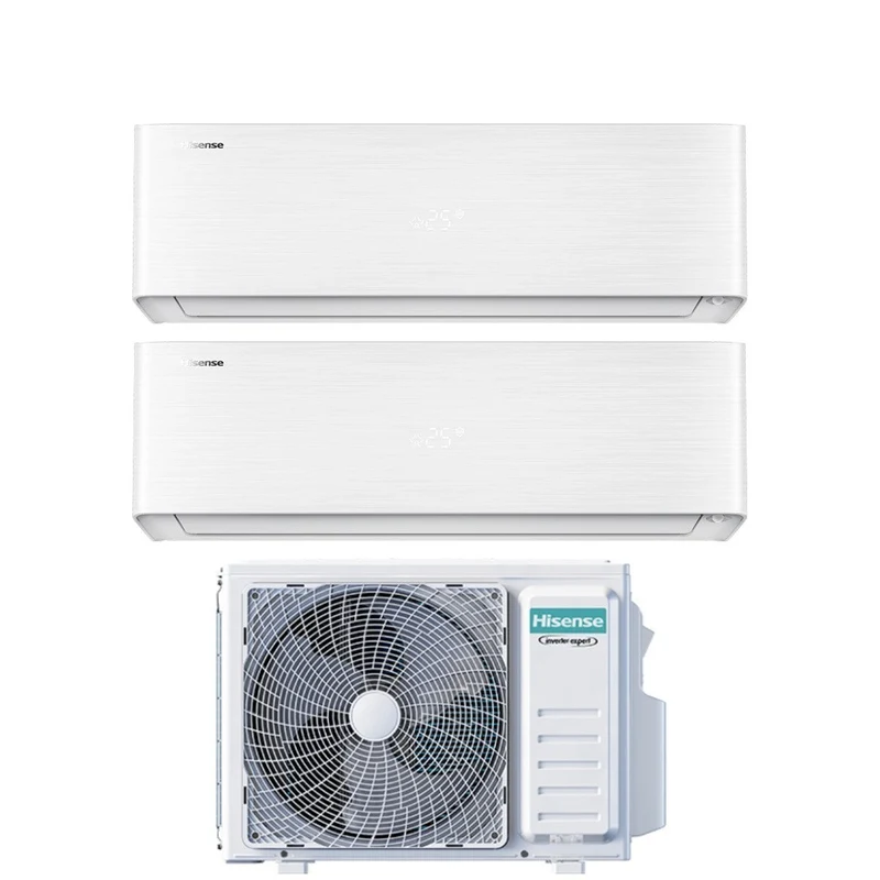 Condizionatore Climatizzatore Hisense Dual Split Inverter R-32 Serie Energy Pro X 12000+12000 BTU Con 3AMW72U4RJC Wi-Fi Integrato 12+12