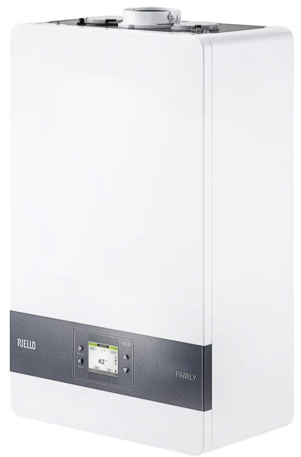 Caldaia a Condensazione Riello Family 25 KIS Cod. 20187642 GPL 25 kW - Completa di Kit Scarico Fumi