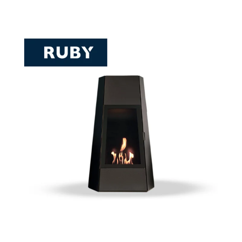 TECNOAIR SYSTEM Camino a Bioetanolo Ruby da Pavimento Modello SHANGHAI Da 3,0 kW - Colore Nero