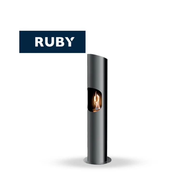 TECNOAIR SYSTEM Camino a Bioetanolo Ruby da Pavimento Modello PORTOFINO Da 1,8 kW in Acciaio