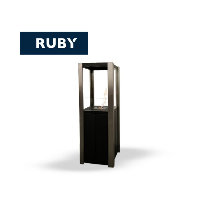 TECNOAIR SYSTEM Camino a Bioetanolo Ruby da Pavimento Modello NEVADA Da 1,5 kW - Colore Nero