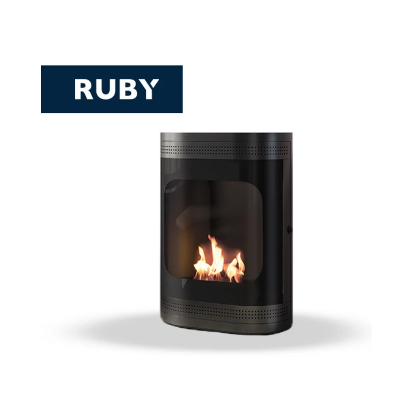 TECNOAIR SYSTEM Camino a Bioetanolo Ruby da Pavimento Modello KYOTO Da 3,0 kW - Colore Nero