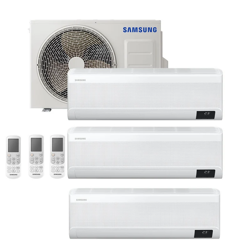 Condizionatore Climatizzatore Samsung Trial Split Inverter Windfree Avant R-32 Wi-Fi 9000+9000+18000 BTU Con AJ080TXJ4KG/EU