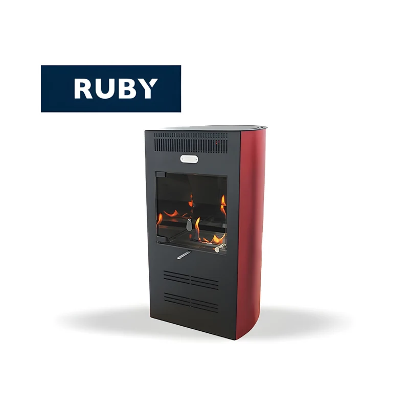 TECNOAIR SYSTEM Stufa a Bioetanolo Modello Ruby Elegance da 3 kW - Colore Bordeaux