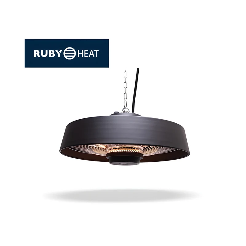 TECNO AIR SYSTEM Riscaldatore Infrarossi a Sospensione Modello Ruby Patio RLT-2000AP - Colore Nero