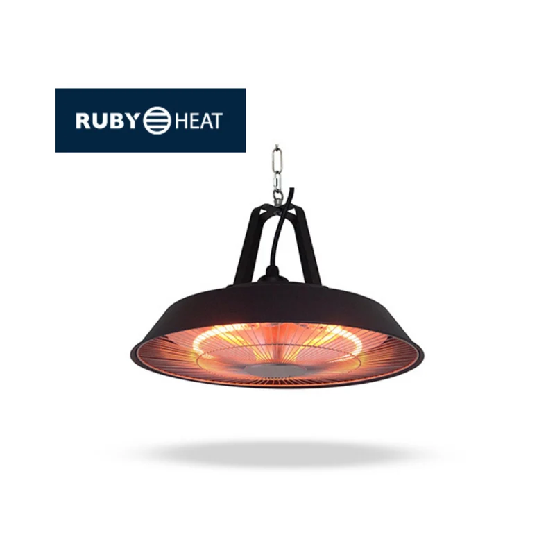 TECNO AIR SYSTEM Riscaldatore Infrarossi a Sospensione Modello Ruby Patio RG1500-AP - Colore Nero