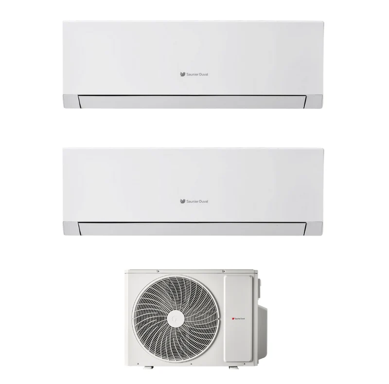 Condizionatore Climatizzatore Hermann Saunier Duval Dual Split Inverter R-32 VivAir Max 7000+12000 BTU Con SDH1-050MNA2O Wi-Fi Integrato