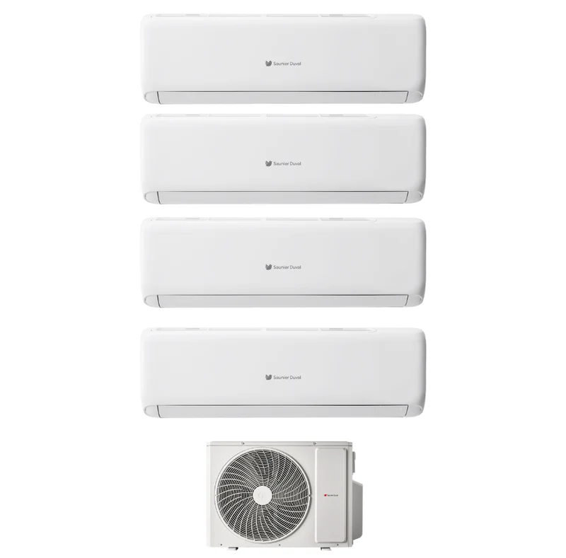 Condizionatore Climatizzatore Hermann Saunier Duval Quadri Split Inverter R-32 VivAir Lite 12000+12000+12000+12000 BTU Con SDH1-080MNA4O Wi-Fi Integrato