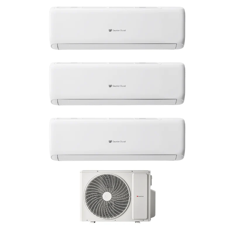 Condizionatore Climatizzatore Hermann Saunier Duval Trial Split Inverter R-32 VivAir Lite 7000+7000+18000 BTU Con SDH1-070MNA3O Wi-Fi Integrato