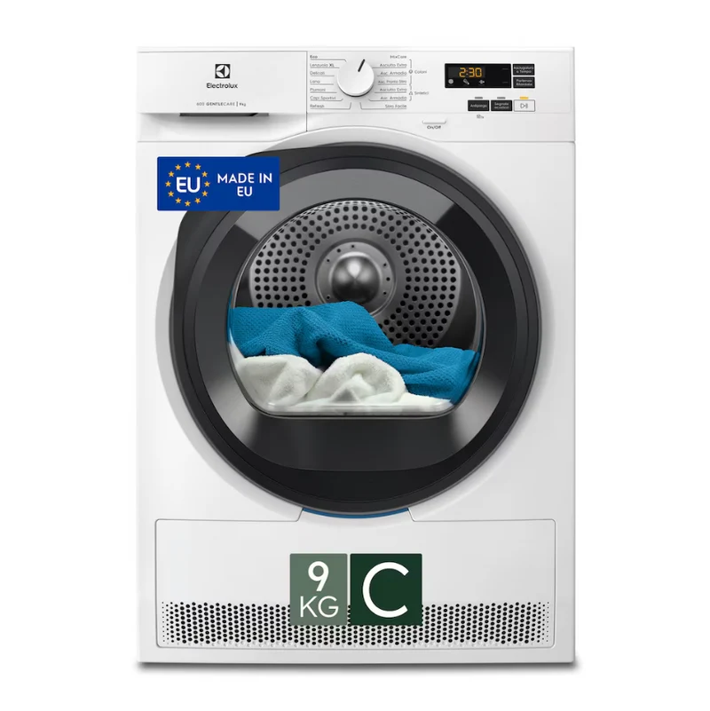 Asciugatrice Libera Installazione Caricamento Frontale Electrolux GentleCare 600 EW6H19G 9 kg Bianco Classe C