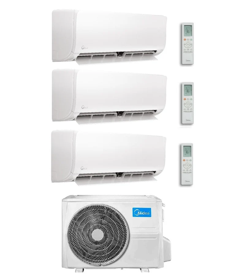 Condizionatore Climatizzatore Midea Trial Split Inverter R-32 Xtreme Pro Green 9000+12000+18000 BTU Con M4OE-28HFN8-Q Wi-Fi Incluso