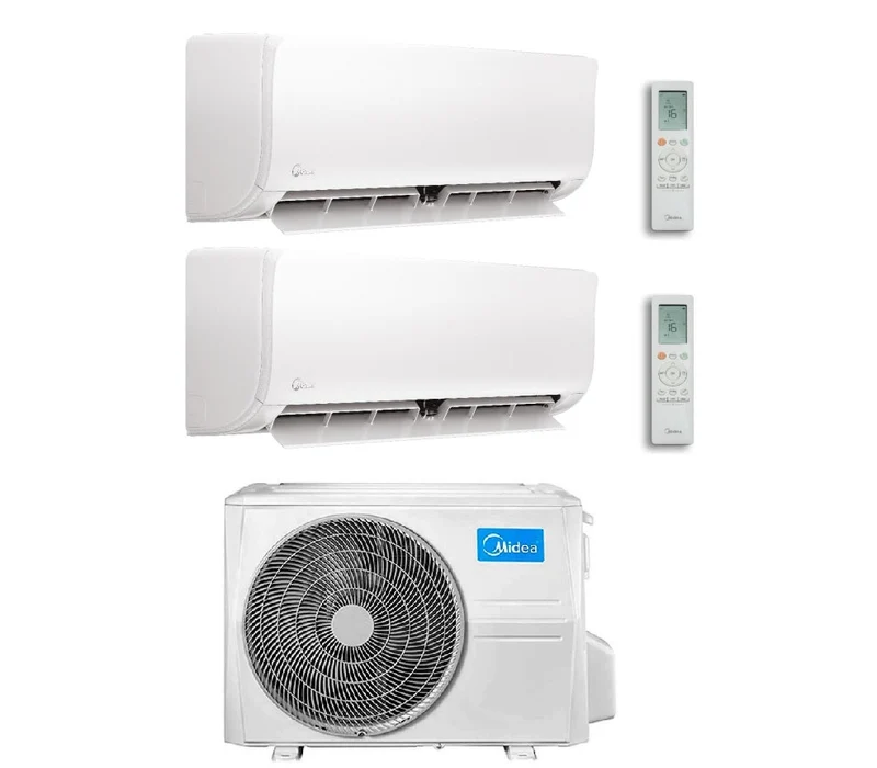 Condizionatore Climatizzatore Midea Dual Split Inverter R-32 Xtreme Pro Green 9000+18000 BTU Con M2OE-18HFN8-Q Wi-Fi Incluso