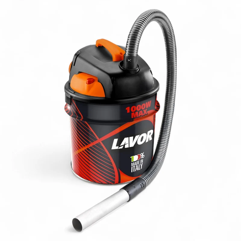 Aspiracenere elettrico 18 lt. in acciaio 1000 W con porta cavo Ashley 901