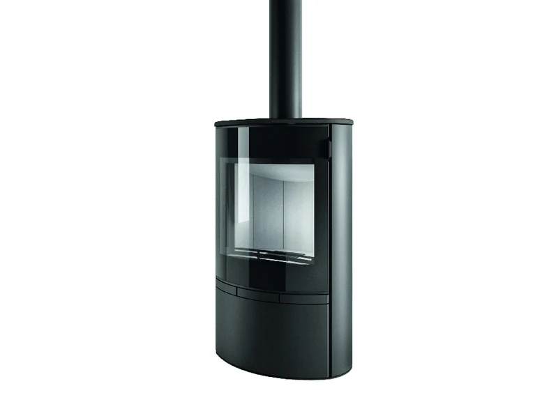 Stufa a Legna Ovale MCZ SAYA STEEL In Metallo Black Da 10 Kw