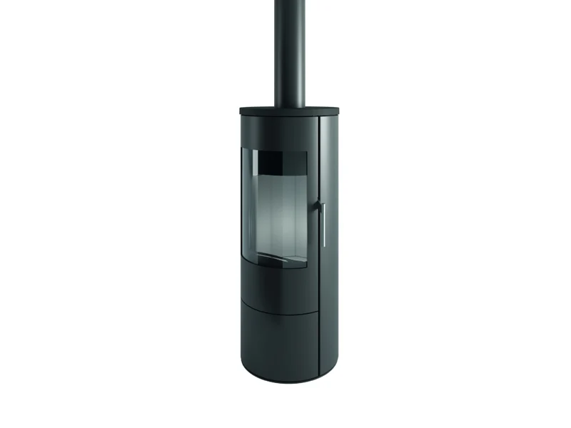 Stufa a Legna Rotonda MCZ RAYHA STEEL In Metallo Black Da 8 Kw