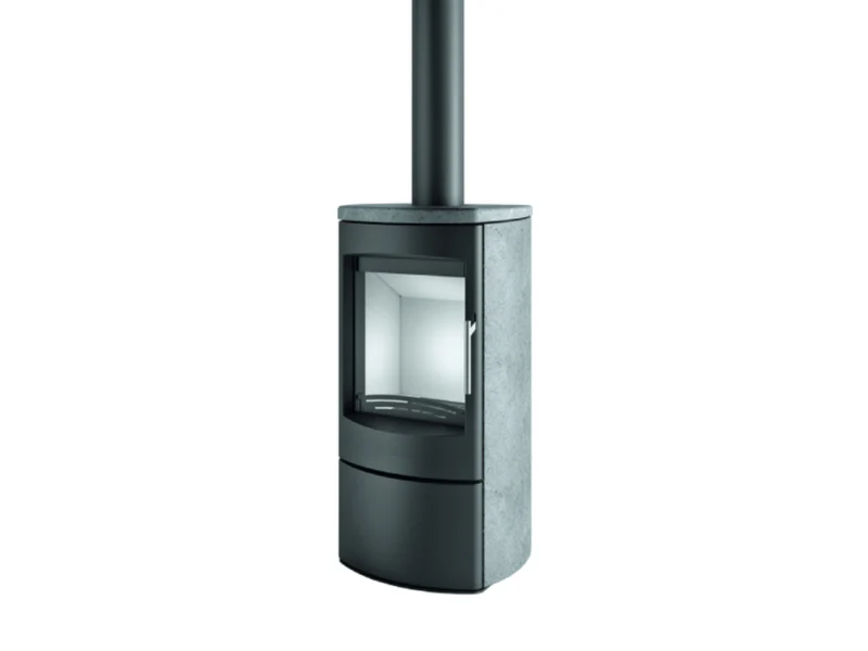 Stufa a Legna Tonda MCZ AHLMA STONE In Pietra Ollare Da 6 Kw