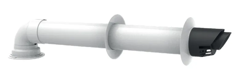 Kit coassiale 80/100 per scarico fumi in PP mod. 004 - KQ004.060100
