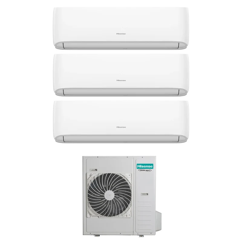 Condizionatore Climatizzatore Hisense Trial Split Inverter R-32 Hi-Comfort 12000+18000+18000 con 5AMW125U4RTA WiFi Integrato