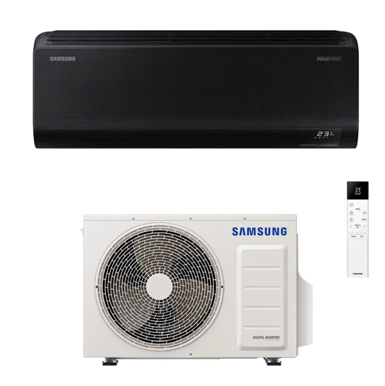 Condizionatore Climatizzatore Samsung Monosplit Inverter Windfree Black r-32 7000 BTU Wi-Fi Integrato F-AR07BLK