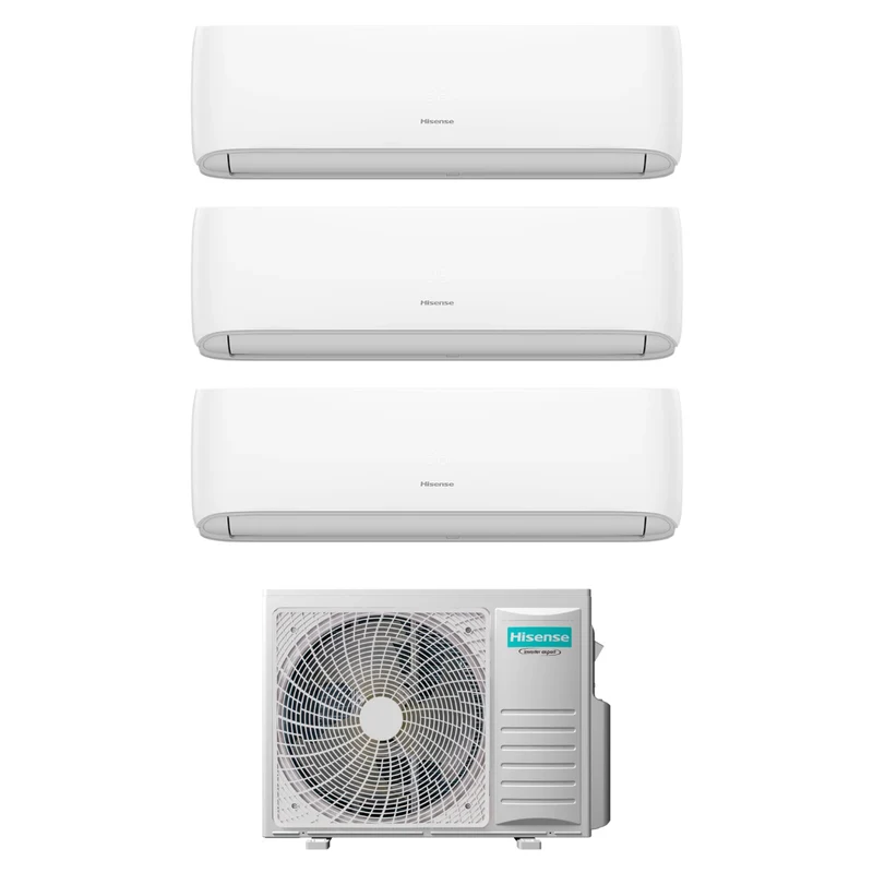 Condizionatore Climatizzatore Hisense Trial Split Inverter R-32 Hi-Comfort 12000+12000+12000 BTU con 4AMW81U4RJC WiFi Integrato 12+12+12
