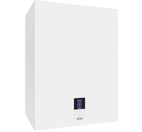 Caldaia a Condensazione Ferroli Modello BLUEHELIX HITECH RRT 28 K 50 Con Bollitore 50 Litri Metano/GPL 28 kW Cod. 0T4T4AWA - Completa di Kit Scarico Fumi