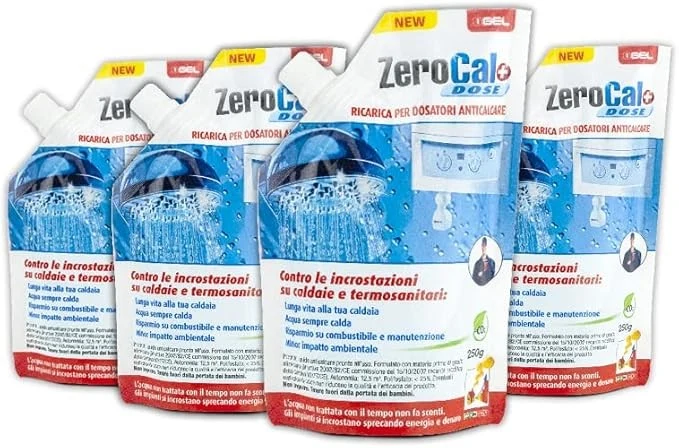 Ricarica ZeroCal DOSE Gel Dosatore Per Trattamento Anticalcare Da 250 ml Confezione da 4 PZ. - Codice 107.019.40