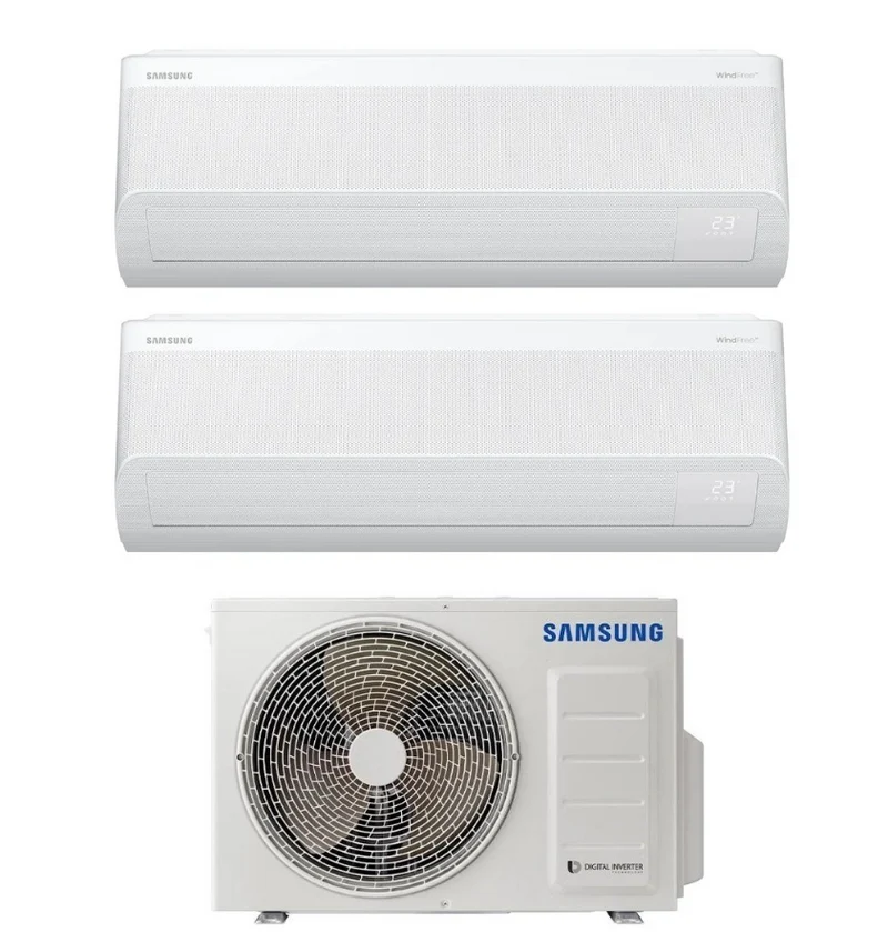 Condizionatore Climatizzatore Samsung Dual Split Inverter Windfree Avant S2 R-32 7000+7000 BTU Wi-Fi Integrato Con AJ040TXJ2KG/EU