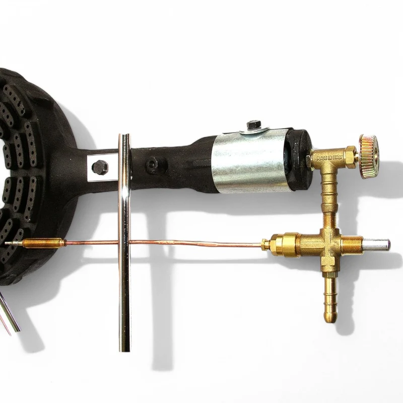 Kit sicurezza fornellone gas universale termocoppia e rubinetto valvola compatibile per uso pro-loco