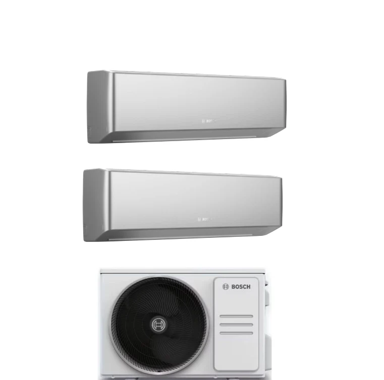 Condizionatore Climatizzatore Junkers Bosch Dual Split Inverter R-32 Serie Climate 7000i Silver 7000+9000 BTU Con 5000M 41/2 E Wi-Fi Integrato 7+9