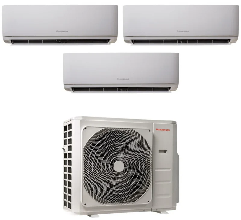 Condizionatore Climatizzatore Immergas Trial Split Inverter R-32 Serie Thor 9000+9000+18000 Con 28 QUADRI BTU Wi-Fi Optional