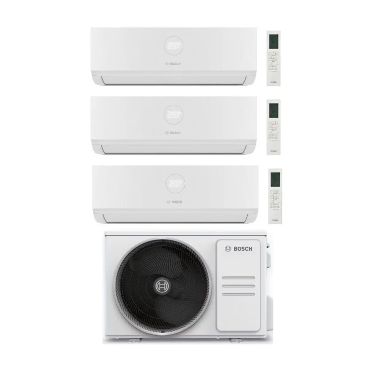 Condizionatore Climatizzatore Junkers Bosch Trial Split Inverter R-32 Serie Climate 7000i White 7000+9000+18000 BTU Con 5000M 79/3 E Wi-Fi Integrato 7+9+18