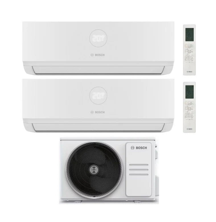 Condizionatore Climatizzatore Junkers Bosch Dual Split Inverter R-32 Serie Climate 7000i White 7000+9000 BTU Con 5000M 53/2 E Wi-Fi Integrato 7+9