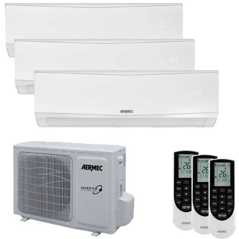 Condizionatore Climatizzatore Aermec Trial Split Inverter Modello SPG 9000+12000+12000 R-32 Con MPG630 Wi-Fi Optional