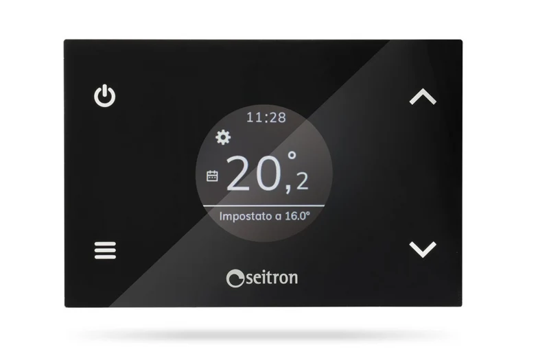 Cronotermostato Seitron da semincasso wifi nero