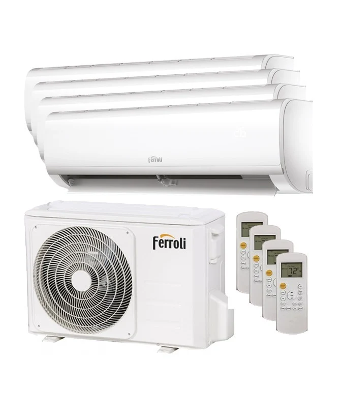 Condizionatore Climatizzatore Ferroli Quadri Split Diamant M R32 Wi-Fi 12000+12000+12000+12000 Con 2CO9AA2F 28-4