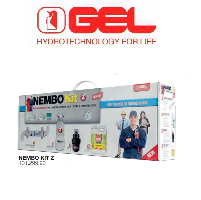 GEL Nembo Kit Salvacaldaia 3 Pezzi Defangatore Filtro Magnetico+Dosatore+Neutralizzatore - Cod. 101.299.80
