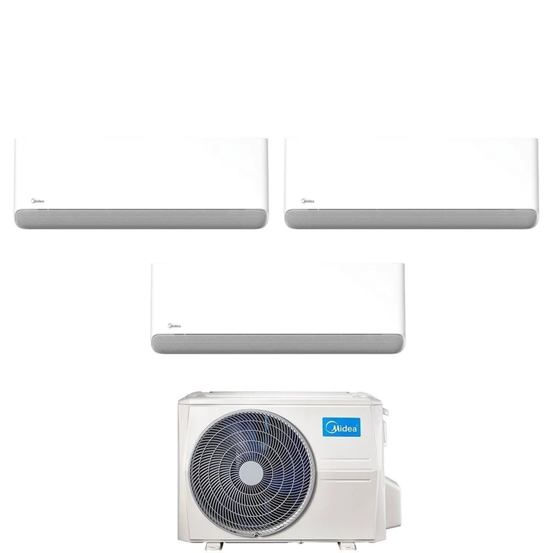 Condizionatore Climatizzatore Midea Trial Split Inverter Breezeless E R32 Wi-Fi 9000+12000+12000 Con M3OA-27HFN8-Q