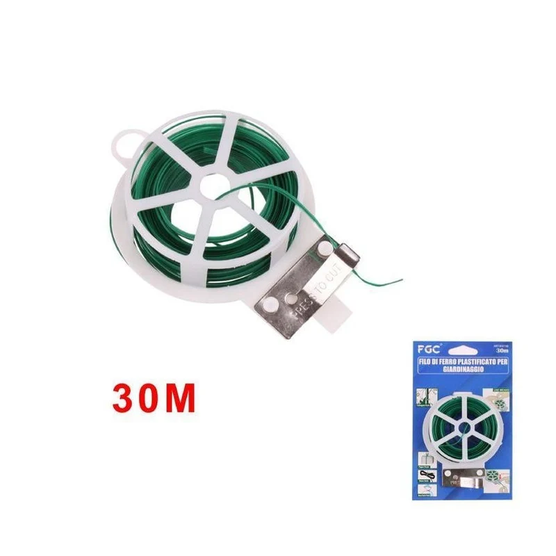 Fgc® Filo Di Ferro Plastificato Per Giardinaggio 30M