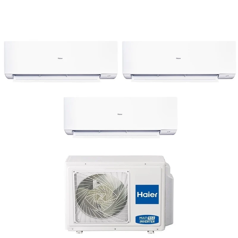 Condizionatore Climatizzatore Haier Trial Split R-32 Serie Revive 9000+9000+12000 BTU Con 3U55MEEFRA Wi-Fi Integrato