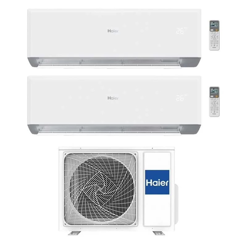 Condizionatore Climatizzatore Haier Dual Split R-32 Serie Revive 9000+9000 BTU Con 2U40MEFFRA Wi-Fi Integrato