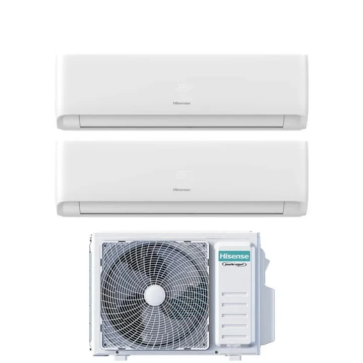 Condizionatore Climatizzatore Hisense Dual Split Inverter R-32 Serie Ecosense 9000+12000 Con 2AMW42U4RGC Wi-Fi Integrato