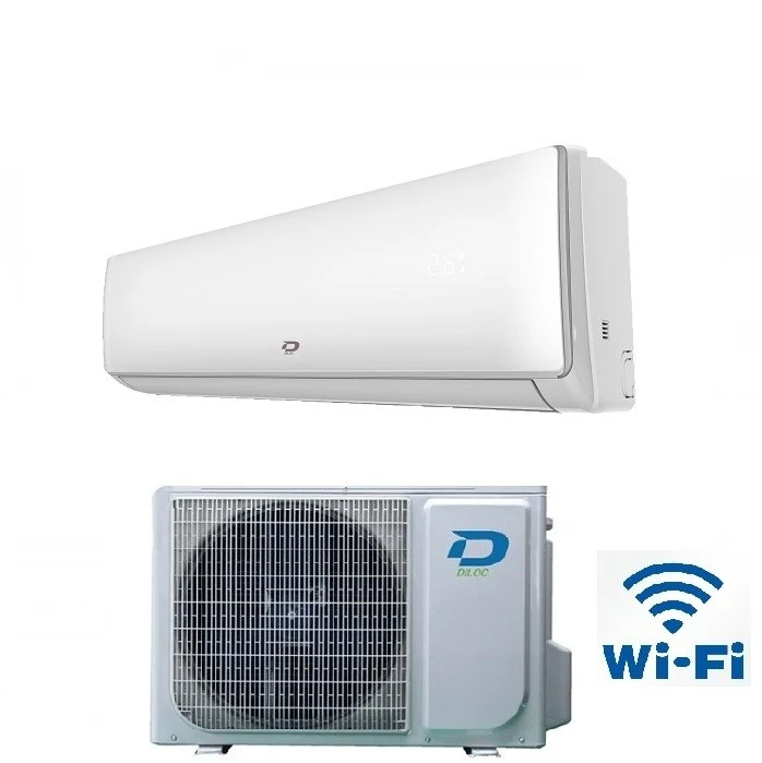 Condizionatore Climatizzatore Diloc Monosplit Inverter R-32 Modello Impact 9000 BTU Wi-Fi Integrato