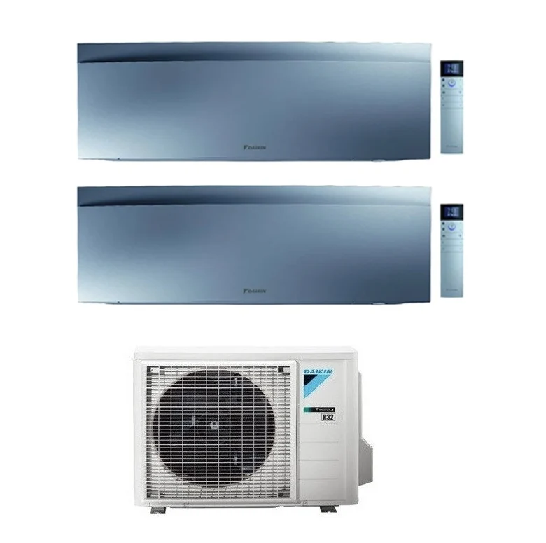 Condizionatore Climatizzatore Dual Daikin inverter Emura III Silver Wi-Fi R-32 Bluevolution 12000+12000 BTU 2MXM50A(9)